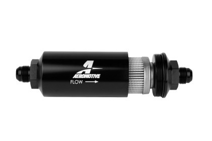 Aeromotive Male AN-08 100-Micron Stainless Inline Fuel Filter